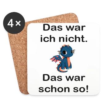 Ich bin Unschuldig - Untersetzer (4er-Set) - Weiß - Vorne