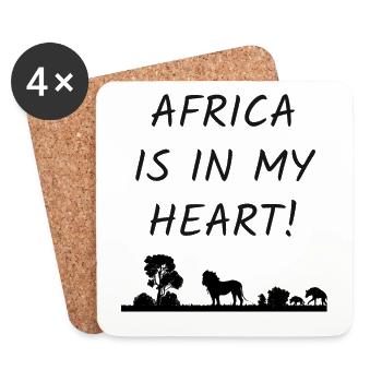 Afrika Africa - Untersetzer (4er-Set) - Weiß - Vorne