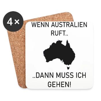 Australien - Untersetzer (4er-Set) - Weiß - Vorne