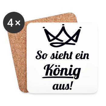 König King - Untersetzer (4er-Set) - Weiß - Vorne