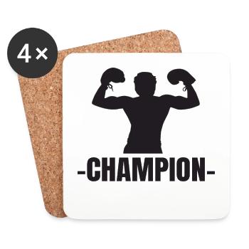 Boxing Champion - Coasters (set of 4) - white - Front