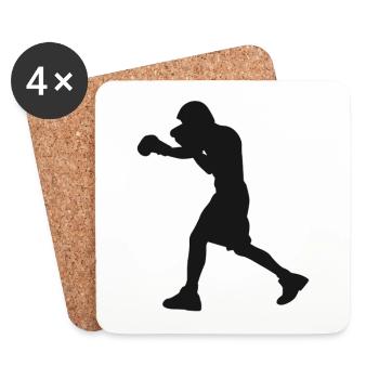 Boxer - Untersetzer (4er-Set) - Weiß - Vorne