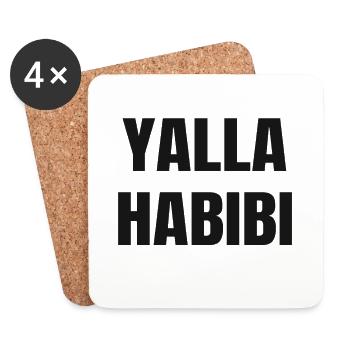 Yalla Habibi - Coasters (set of 4) - white - Front