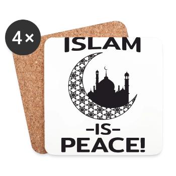 Islam - Dessous de verre (lot de 4) - blanc - Devant