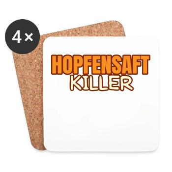 Biertrinker Lustiger Spruch - Untersetzer (4er-Set) - Weiß - Vorne