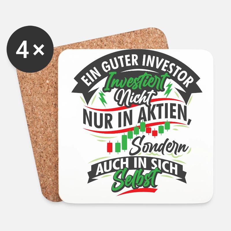 Ein guter Investor - Untersetzer (4er-Set) - Weiß