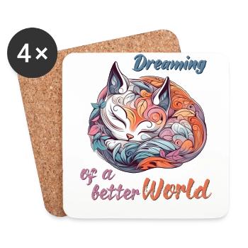 Better World - Untersetzer (4er-Set) - Weiß - Vorne