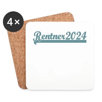 Rentner 2024 - Untersetzer (4er-Set) - Weiß - Vorne