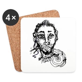 Techno Celebrations Berlin - Coasters (set of 4) - white - Front
