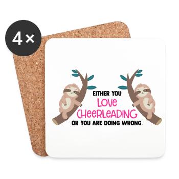 Either You Love Cheer Leading Or You Are Wrong Gym - Untersetzer (4er-Set) - Weiß - Vorne