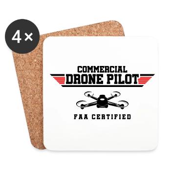 Commercial Drone Pilot FAA Certified Drone Pilot D - Coasters (set of 4) - white - Front