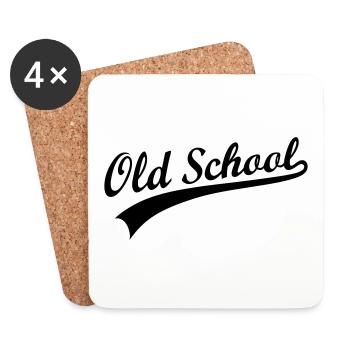 OLD SCHOOL - Coasters (set of 4) - white - Front