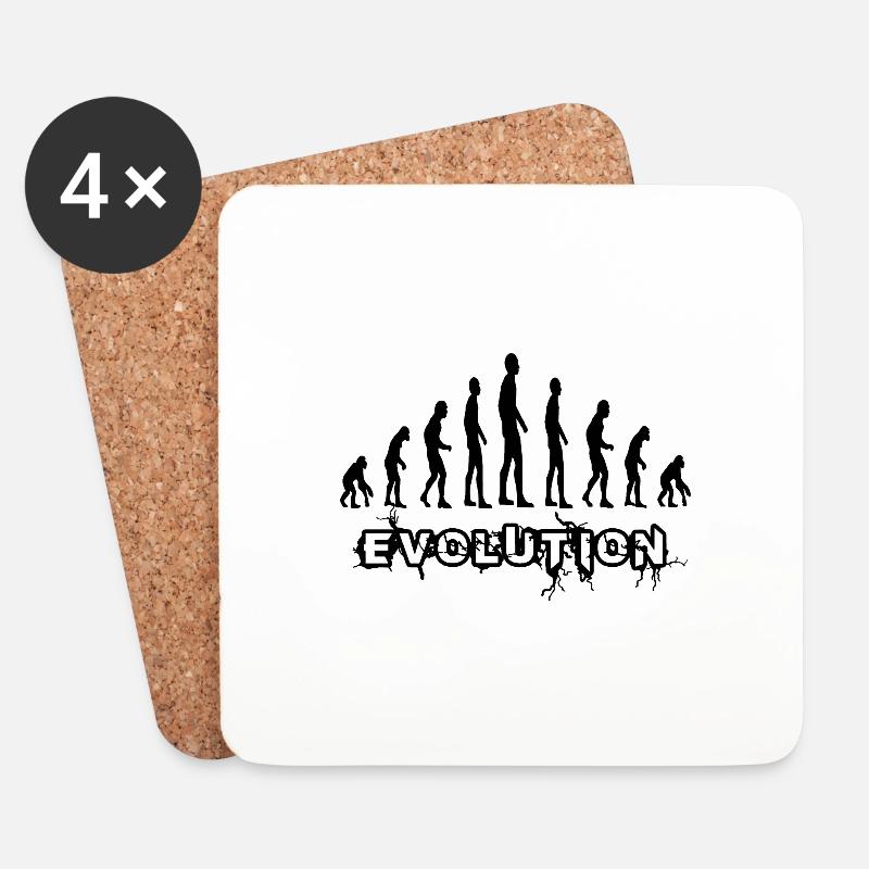 Evolution - Untersetzer (4er-Set) - Weiß