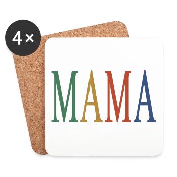 Retro Mama Mother's Day Matching Family For Women - Coasters (set of 4) - white - Front