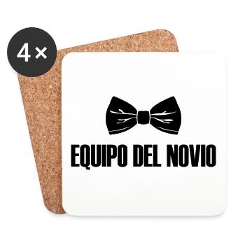 Equipo Del Novio Groom's Team Wedding Groomsmen - Coasters (set of 4) - white - Front