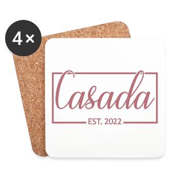 Casada Est. 2022 Wedding Anniversary Married Women - Coasters (set of 4) - white - Front