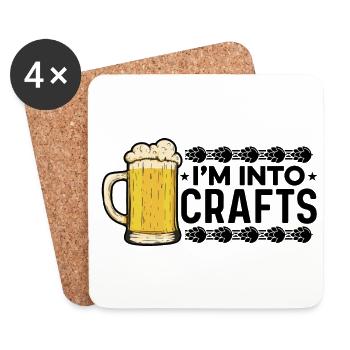 I'm Into Crafts Beer Brewing Homebrewing Craftbeer - Untersetzer (4er-Set) - Weiß - Vorne