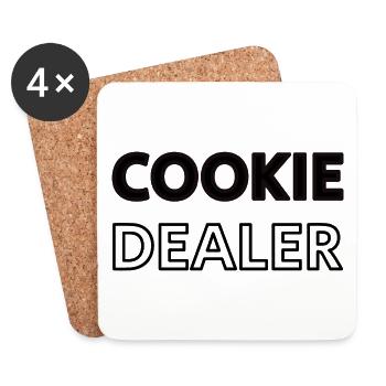 Cookie Dealer Cookie Händler - Untersetzer (4er-Set) - Weiß - Vorne