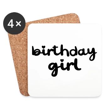 Birthday Girl - Coasters (set of 4) - white - Front