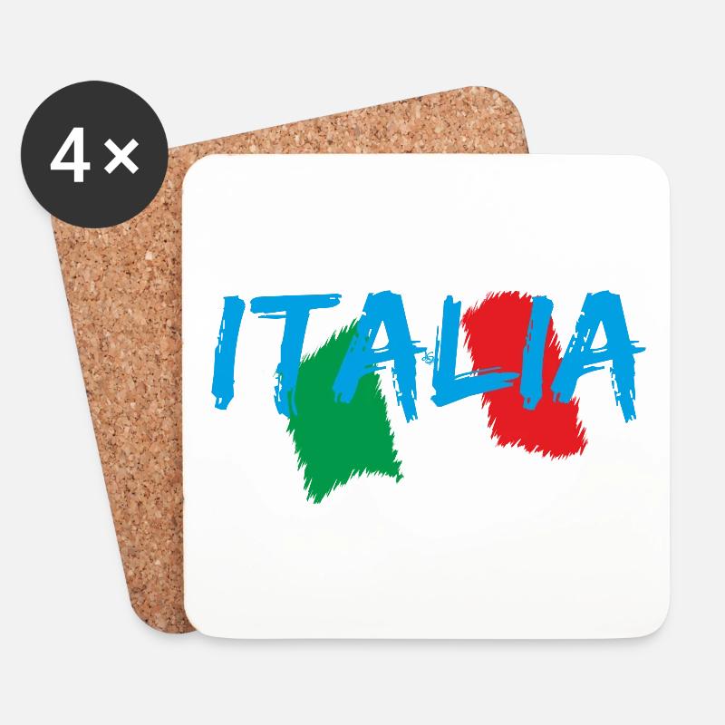 Italy Edo blue - Coasters (set of 4) - white