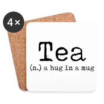 Tea Noun Definition Tea Drinker Cup Of Tea Brewing - Untersetzer (4er-Set) - Weiß - Vorne