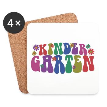 Süßer Kindergarten Cool Pre-K Lehrer & Schüler Geschenk - Untersetzer (4er-Set) - Weiß - Vorne