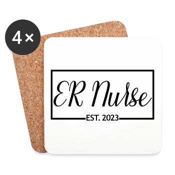 2023 Graduate Nursing Student Geschenk - Untersetzer (4er-Set) - Weiß - Vorne