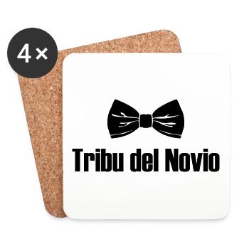 Tribu del Novio Groom's Tribe Wedding Groomsmen - Coasters (set of 4) - white - Front