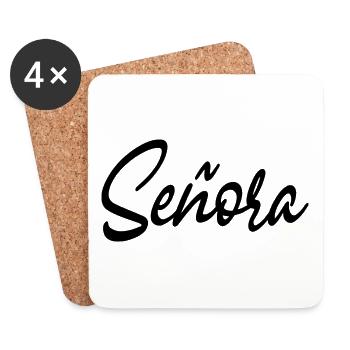Señora Engagement Bride To Be Wedding Party - Coasters (set of 4) - white - Front