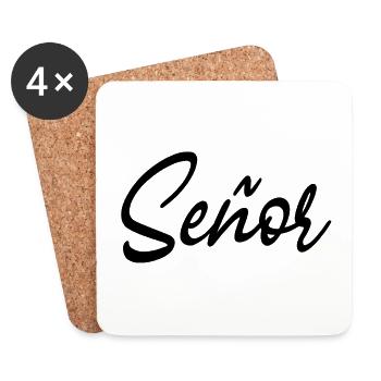 Señor Engagement Groom To Be Wedding Party - Coasters (set of 4) - white - Front