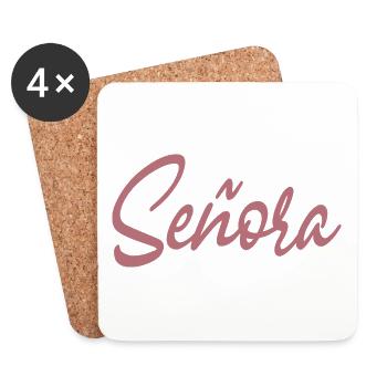 Señora Engagement Bride To Be Wedding Party - Coasters (set of 4) - white - Front