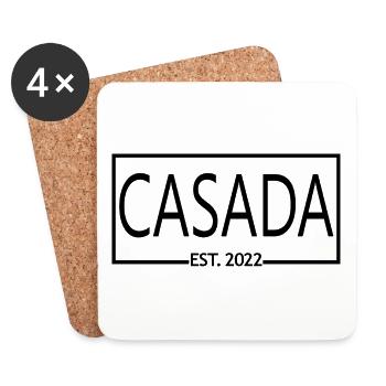 Casada Est. 2022 Wedding Anniversary Married Women - Coasters (set of 4) - white - Front