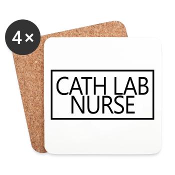 Une infirmière de laboratoire de cathétérisme fière d’être étudiante diplômée en sciences infirmières - Dessous de verre (lot de 4) - blanc - Devant