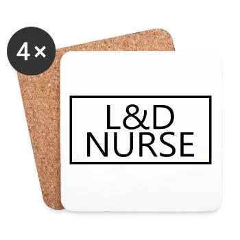 L&D Nurse Proud Graduate Nursing Student - Dessous de verre (lot de 4) - blanc - Devant