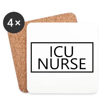 ICU Nurse Proud Graduate Nursing Student Geschenk - Untersetzer (4er-Set) - Weiß - Vorne