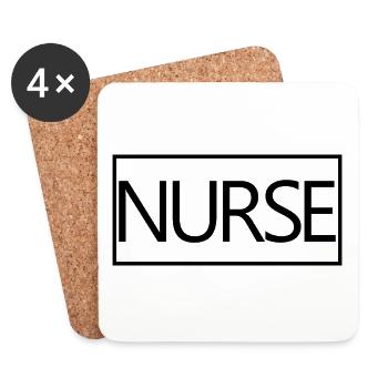 Cadeau d'étudiant diplômé en soins infirmiers fier d'infirmière - Dessous de verre (lot de 4) - blanc - Devant