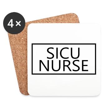 Infirmière SICU Fière étudiante infirmière diplômée - Dessous de verre (lot de 4) - blanc - Devant
