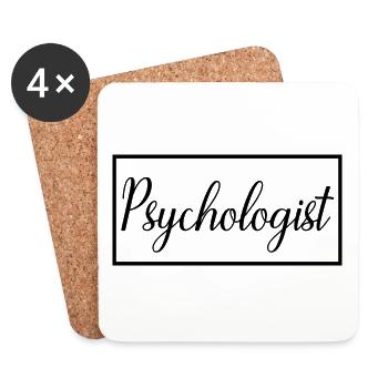 Psychologue fière étudiante en psychologie - Dessous de verre (lot de 4) - blanc - Devant