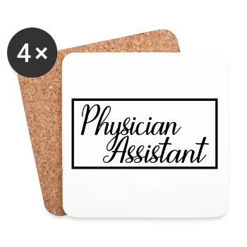 Cadeau d’adjoint au médecin fier - Dessous de verre (lot de 4) - blanc - Devant