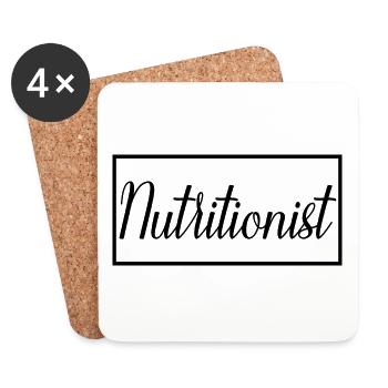 Nutritionniste Fier étudiant diplômé en nutrition - Dessous de verre (lot de 4) - blanc - Devant