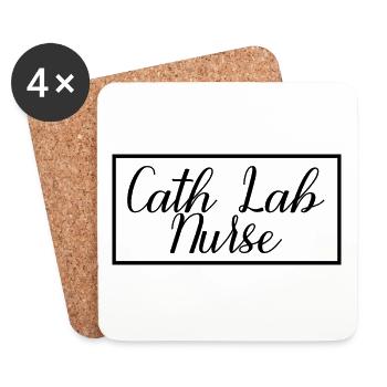 Une infirmière de laboratoire de cathétérisme fière d’être étudiante diplômée en sciences infirmières - Dessous de verre (lot de 4) - blanc - Devant