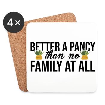 Better A Pancy Than No Family At All Gardening Gar - Untersetzer (4er-Set) - Weiß - Vorne