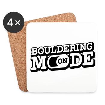 Bouldering Mode On Rock Climber Rock Boulder Mount - Untersetzer (4er-Set) - Weiß - Vorne