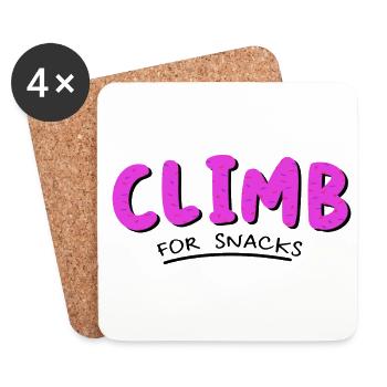 Climb For Snacks Bouldering Rock Climbing Rock Bou - Untersetzer (4er-Set) - Weiß - Vorne