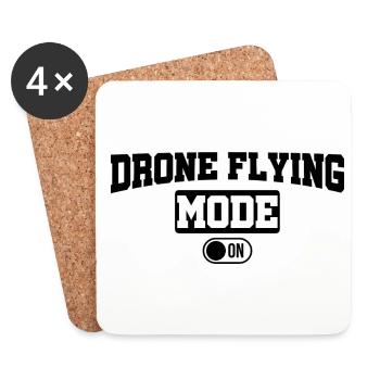 Drone Flying Mode On Drone Flying Quadcopter RC Pi - Coasters (set of 4) - white - Front