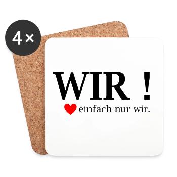 WE! Just us heart - Coasters (set of 4) - white - Front