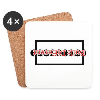 Built Different - Upside Down - Coasters (set of 4) - white - Front
