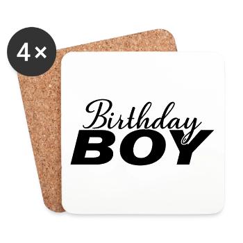 Birthday Boy - Geburtstagsparty Geschenk für Kinder Jungen - Untersetzer (4er-Set) - Weiß - Vorne