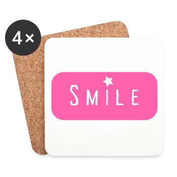 Smile - Untersetzer (4er-Set) - Weiß - Vorne
