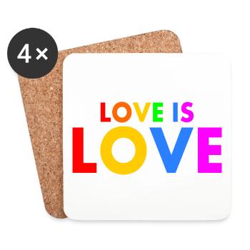 Love is love - Coasters (set of 4) - white - Front